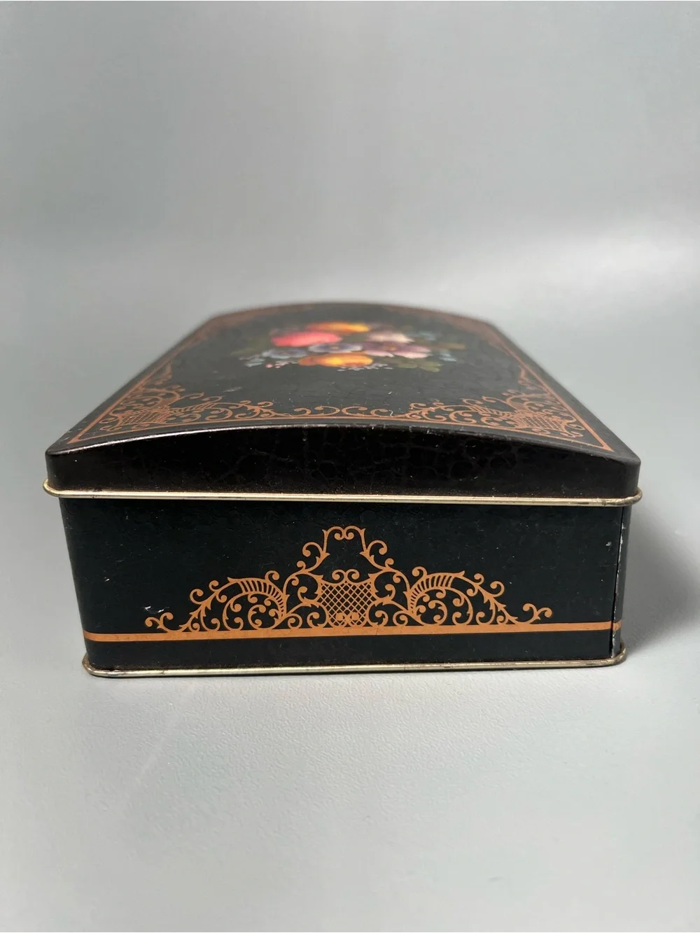 Floral Tin Container
